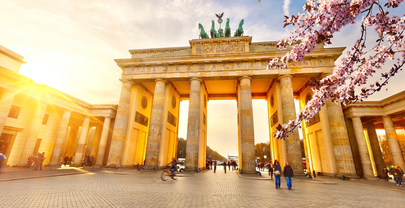 Brandenburg gate at spring, Berlin
